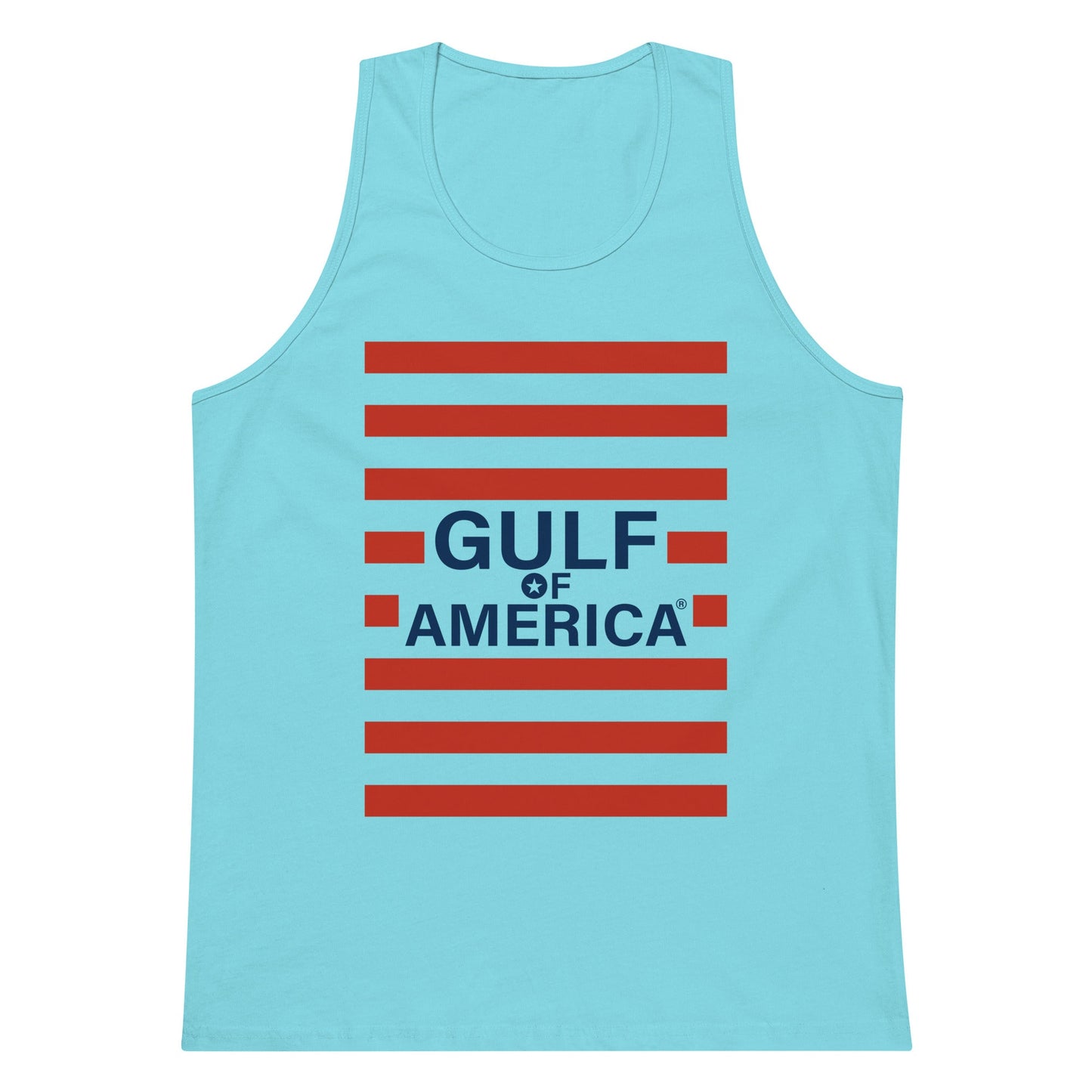 Gulf of America - Red Stripe Tank Top – Premium T Shirt - Summer - Beach - USA - Patriotic - 4th of July - Gulf of America®