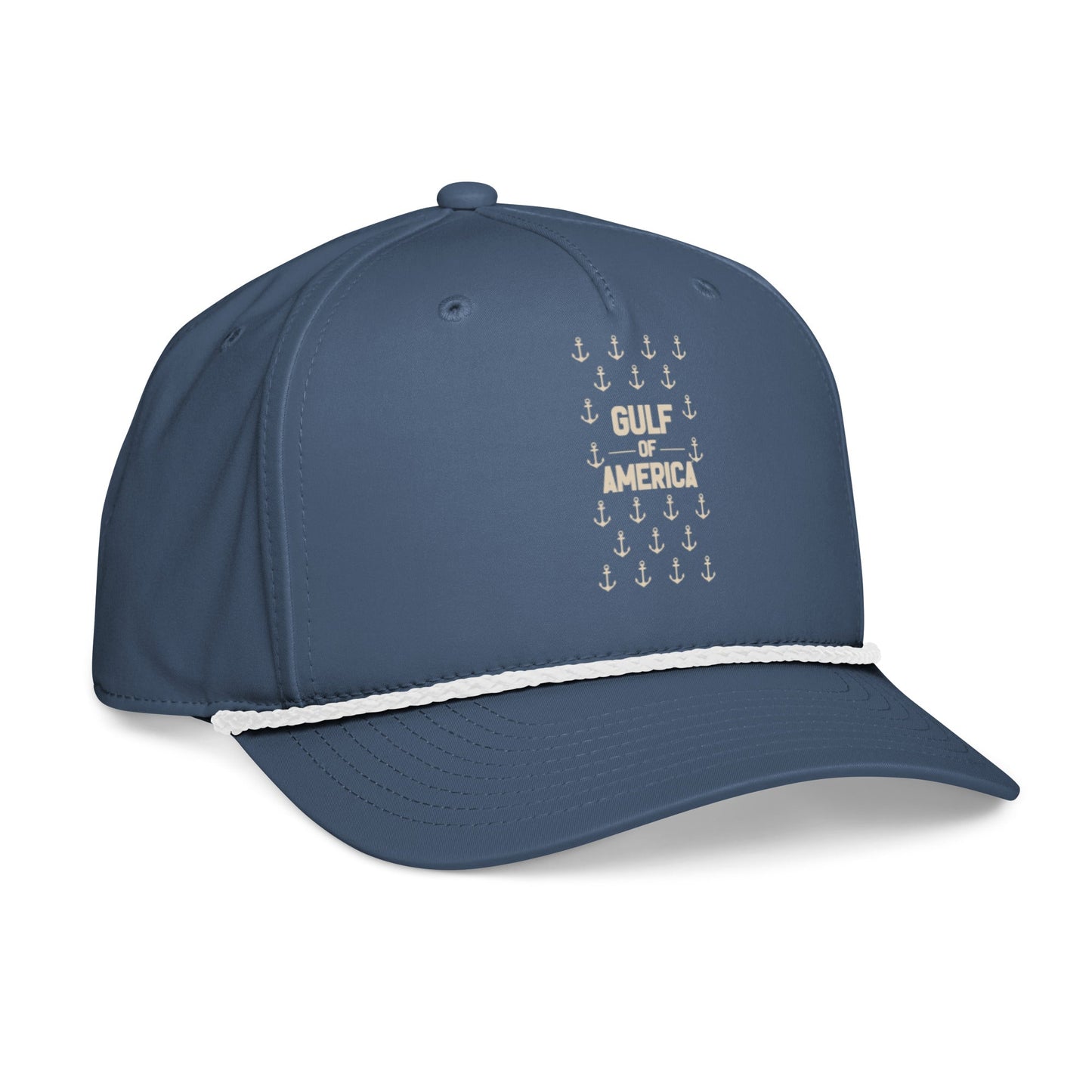 Gulf of America - Sea of Anchors Hat – Premium Classic Rope Cap - Summer - Beach - USA - Patriotic - 4th of July - Gulf of America®