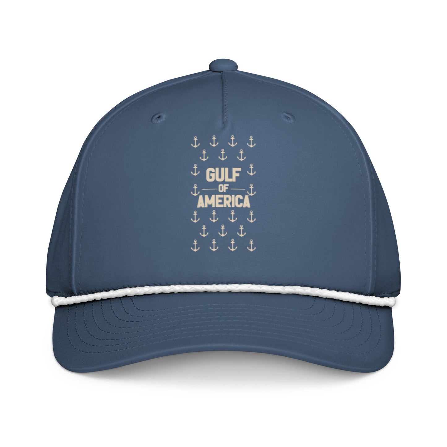 Gulf of America - Sea of Anchors Hat – Premium Classic Rope Cap - Summer - Beach - USA - Patriotic - 4th of July - Gulf of America®