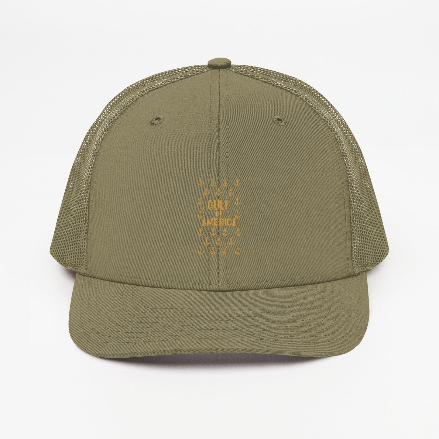 Gulf of America - Sea of Anchors Hat – Premium Modern Trucker Cap - Summer - Beach - USA - Patriotic - 4th of July - Gulf of America®