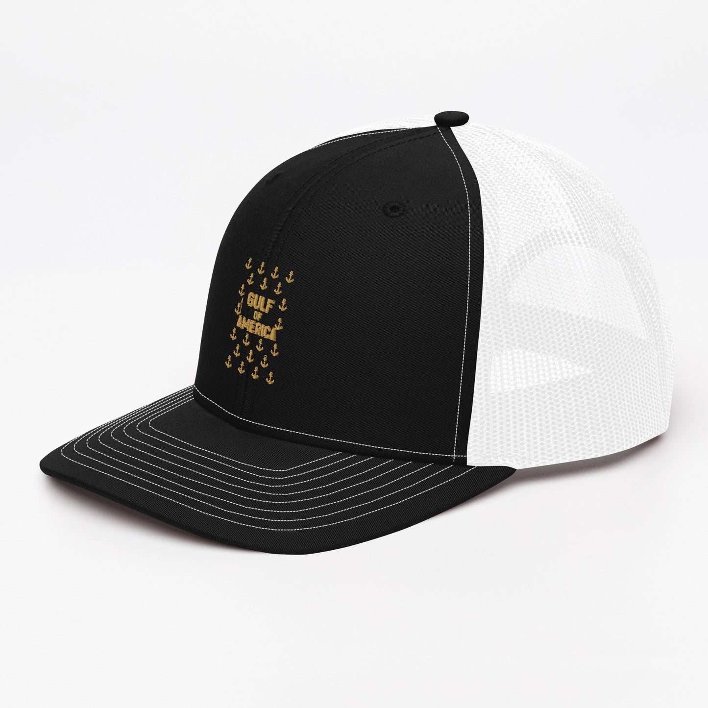 Gulf of America - Sea of Anchors Hat – Premium Modern Trucker Cap - Summer - Beach - USA - Patriotic - 4th of July - Gulf of America®