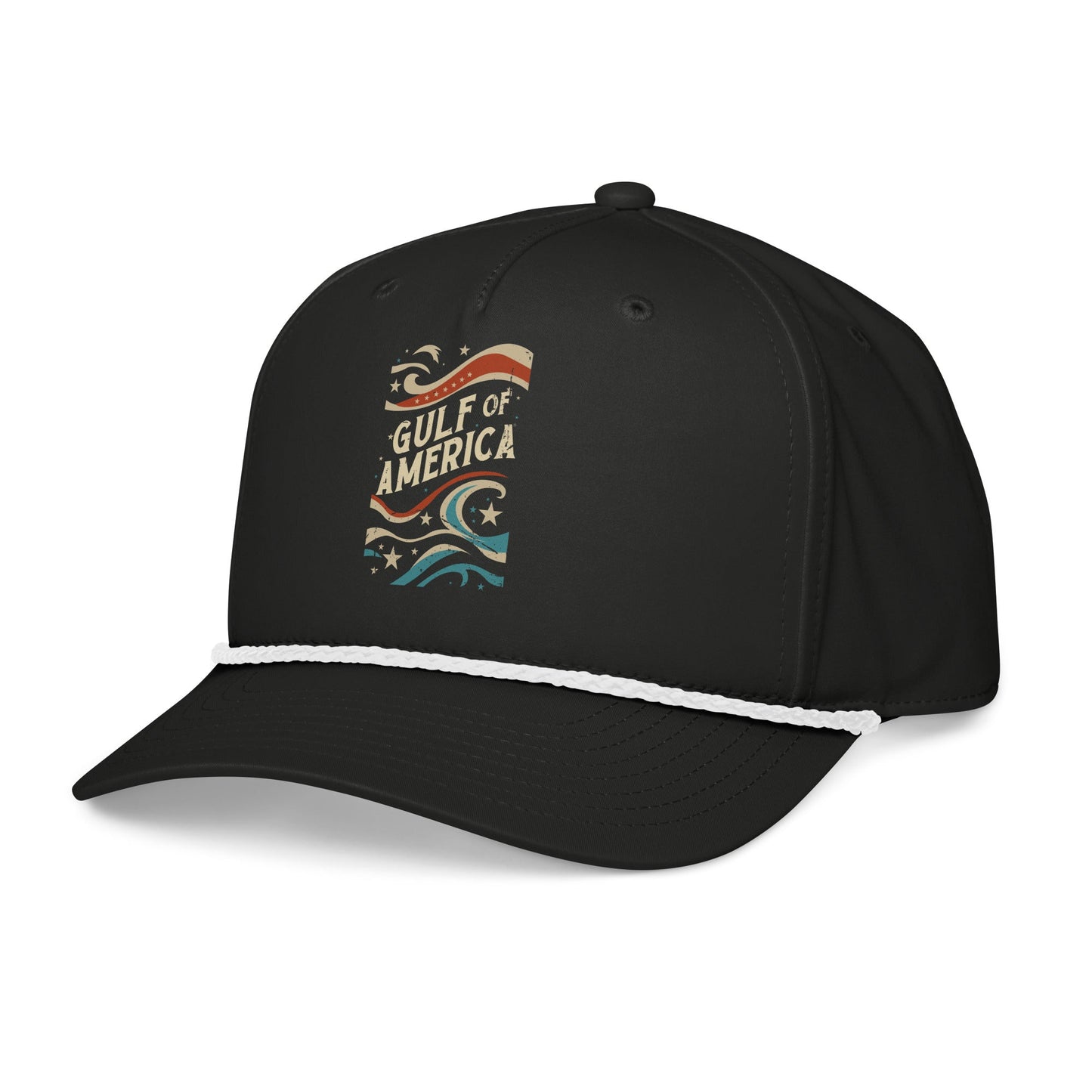 Gulf of America - Streamers and Stars Hat – Premium Classic Rope Cap - Summer - Beach - USA - Patriotic - 4th of July - Gulf of America®