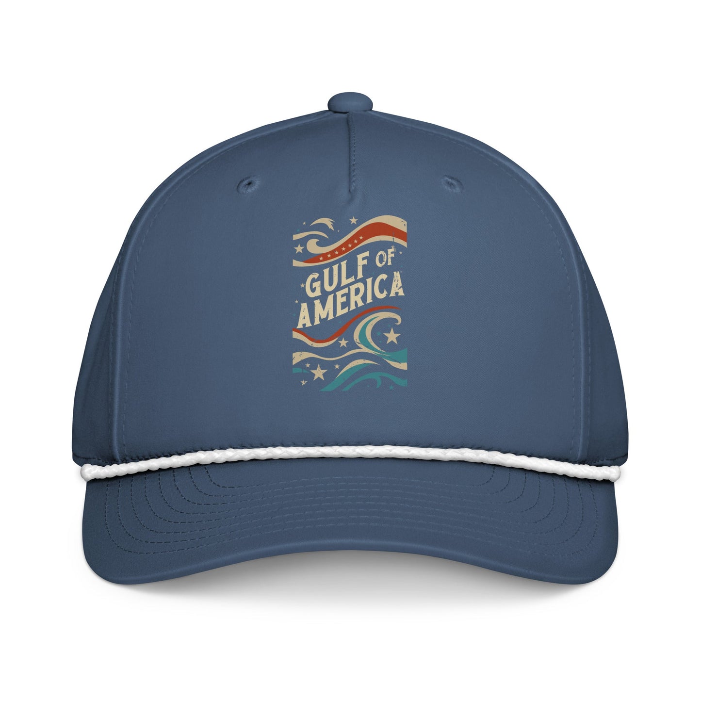 Gulf of America - Streamers and Stars Hat – Premium Classic Rope Cap - Summer - Beach - USA - Patriotic - 4th of July - Gulf of America®