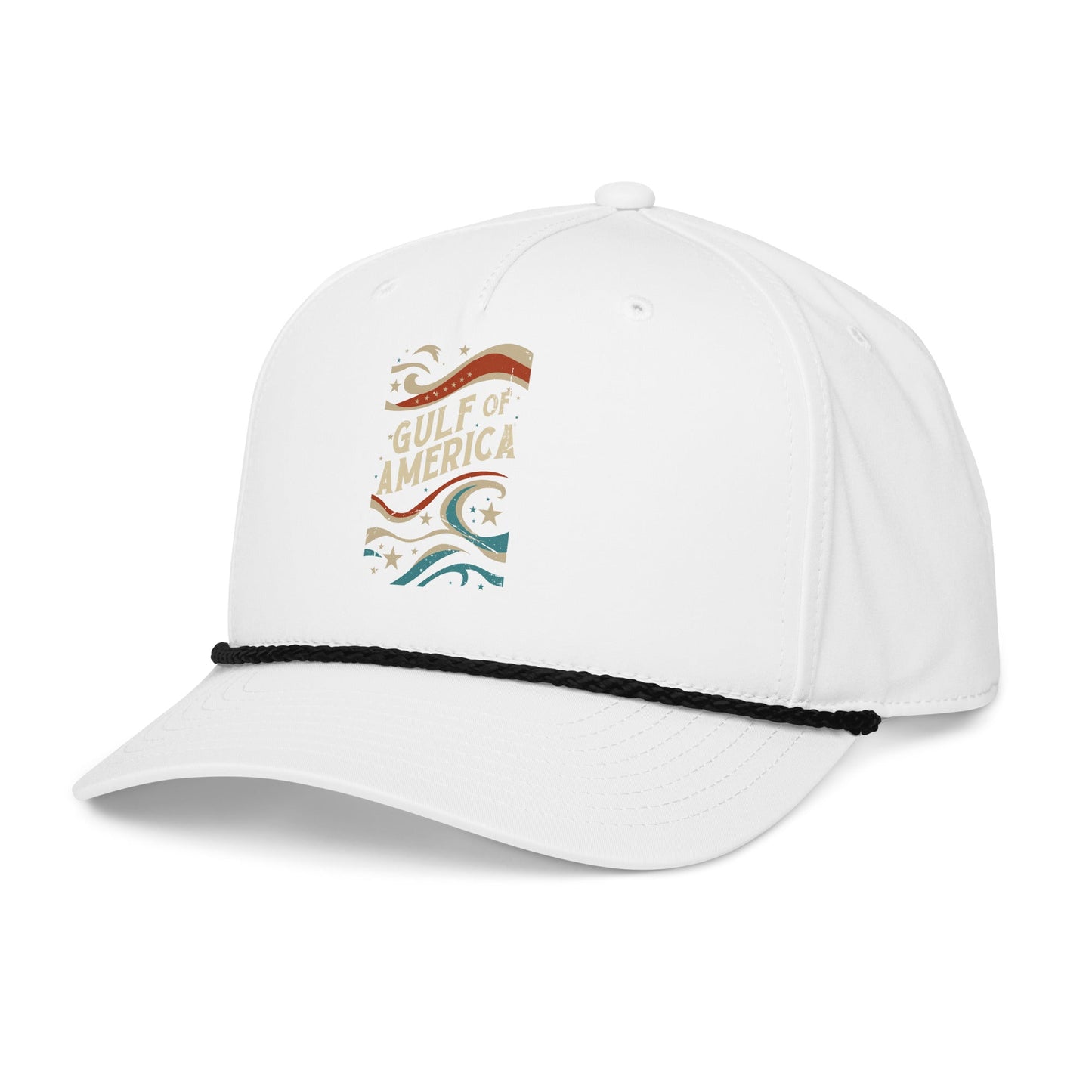 Gulf of America - Streamers and Stars Hat – Premium Classic Rope Cap - Summer - Beach - USA - Patriotic - 4th of July - Gulf of America®
