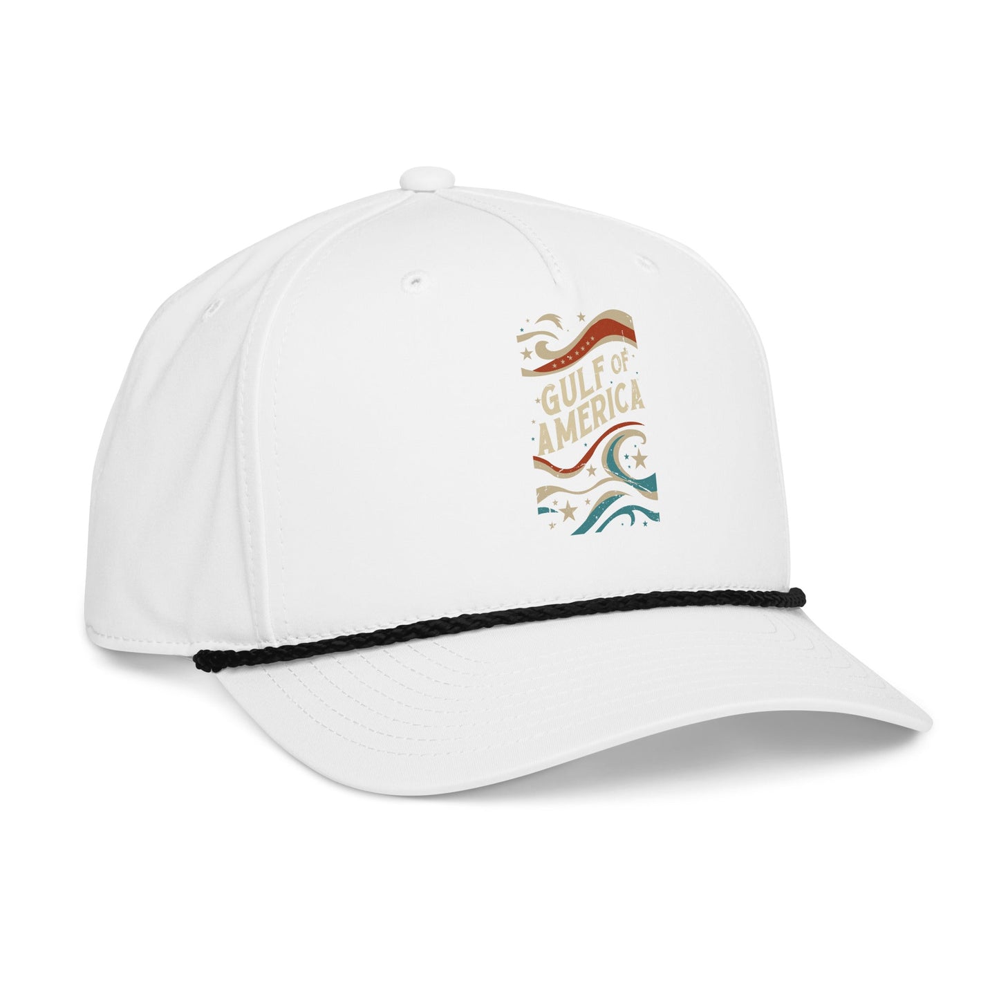 Gulf of America - Streamers and Stars Hat – Premium Classic Rope Cap - Summer - Beach - USA - Patriotic - 4th of July - Gulf of America®