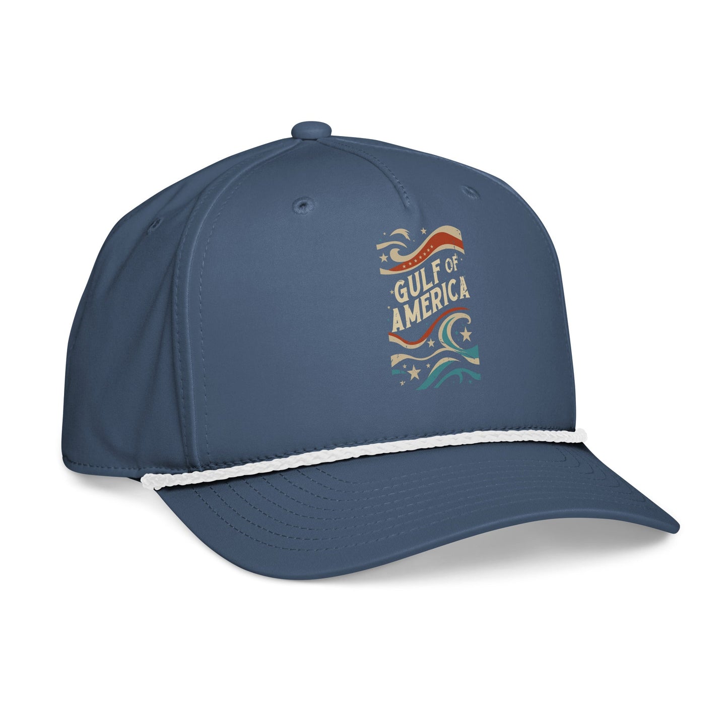 Gulf of America - Streamers and Stars Hat – Premium Classic Rope Cap - Summer - Beach - USA - Patriotic - 4th of July - Gulf of America®