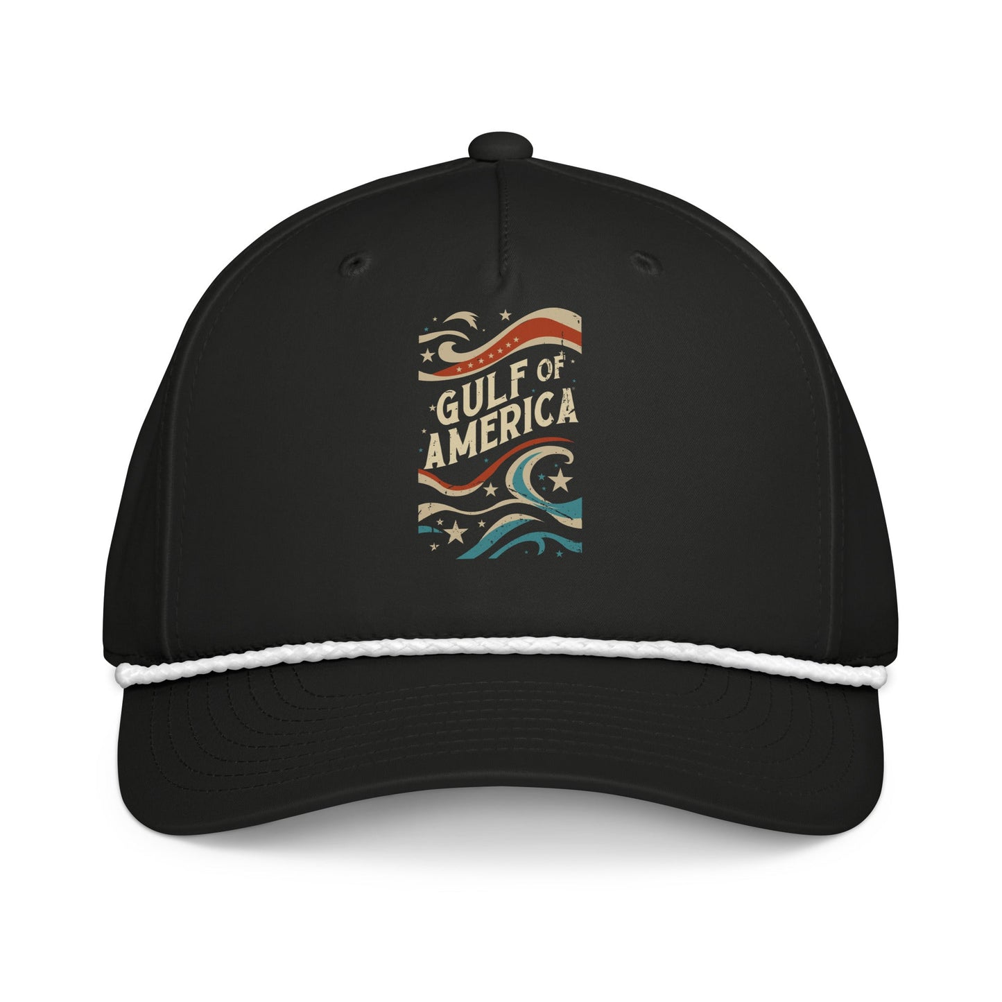 Gulf of America - Streamers and Stars Hat – Premium Classic Rope Cap - Summer - Beach - USA - Patriotic - 4th of July - Gulf of America®