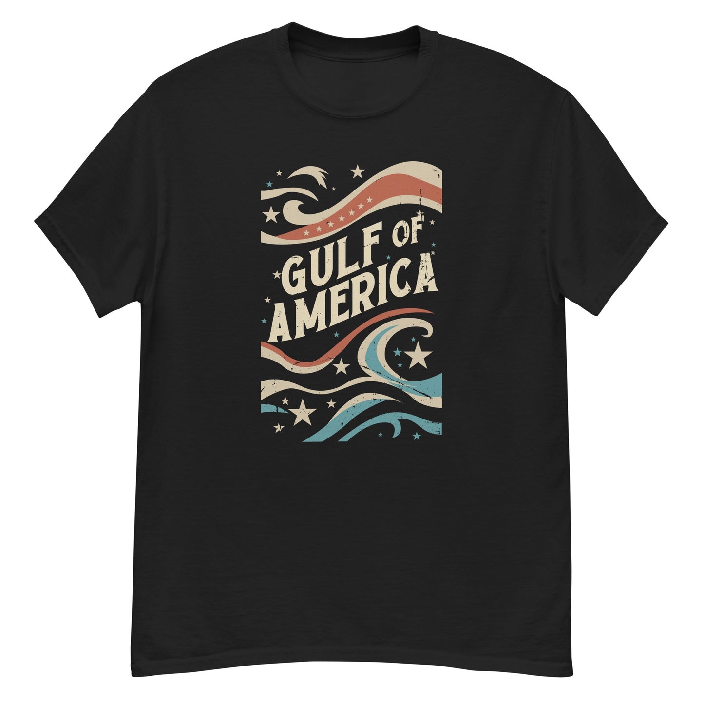Gulf of America - Streamers and Stars Tee – Premium T Shirt - Summer - Beach - USA - Patriotic - 4th of July - Gulf of America®