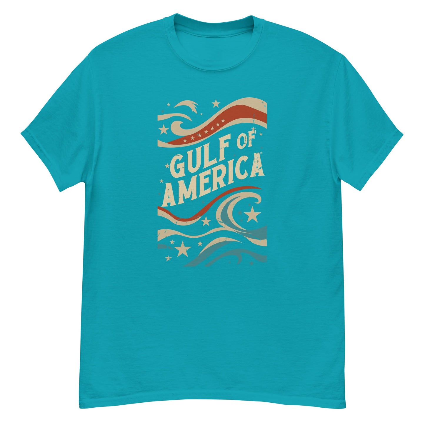 Gulf of America - Streamers and Stars Tee – Premium T Shirt - Summer - Beach - USA - Patriotic - 4th of July - Gulf of America®
