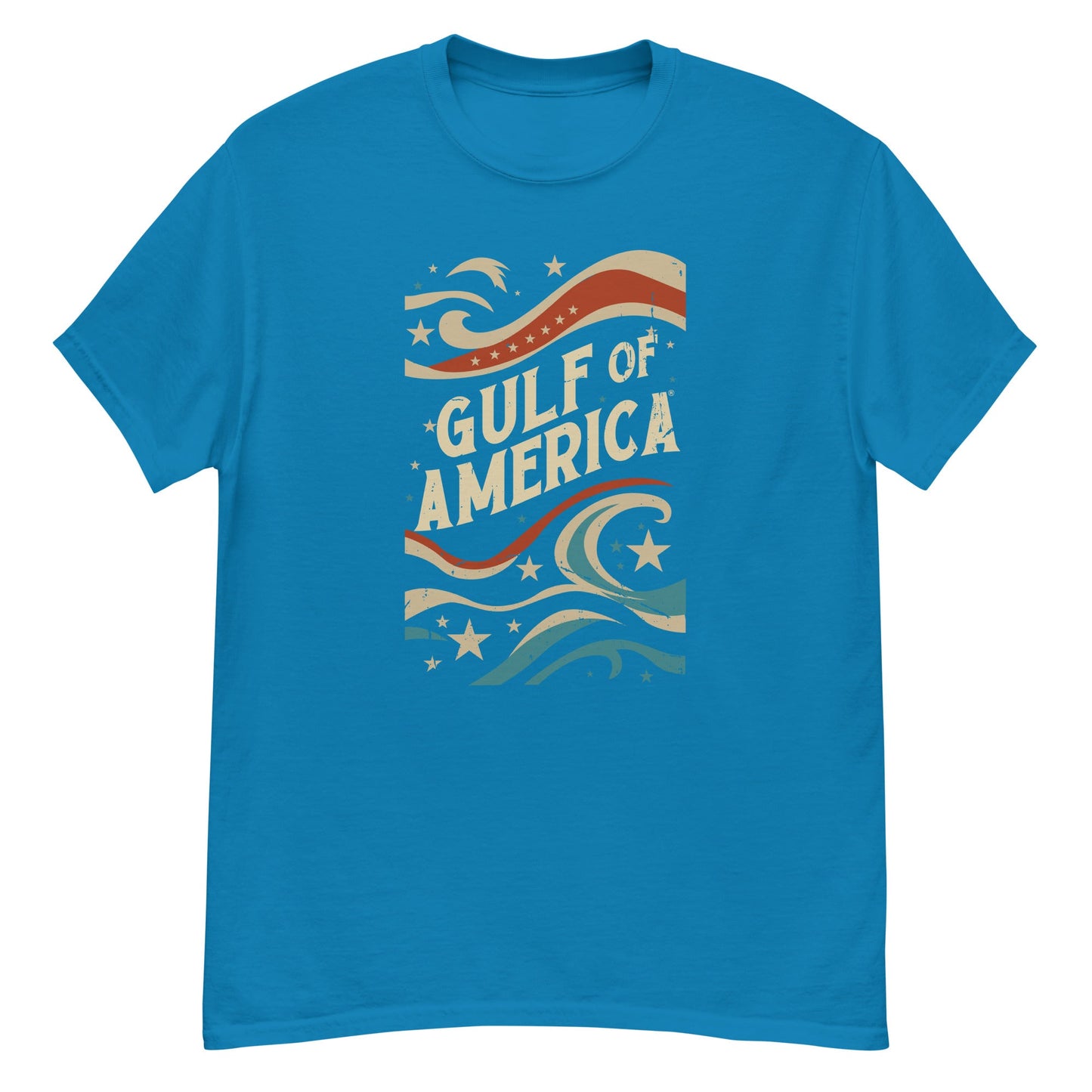 Gulf of America - Streamers and Stars Tee – Premium T Shirt - Summer - Beach - USA - Patriotic - 4th of July - Gulf of America®
