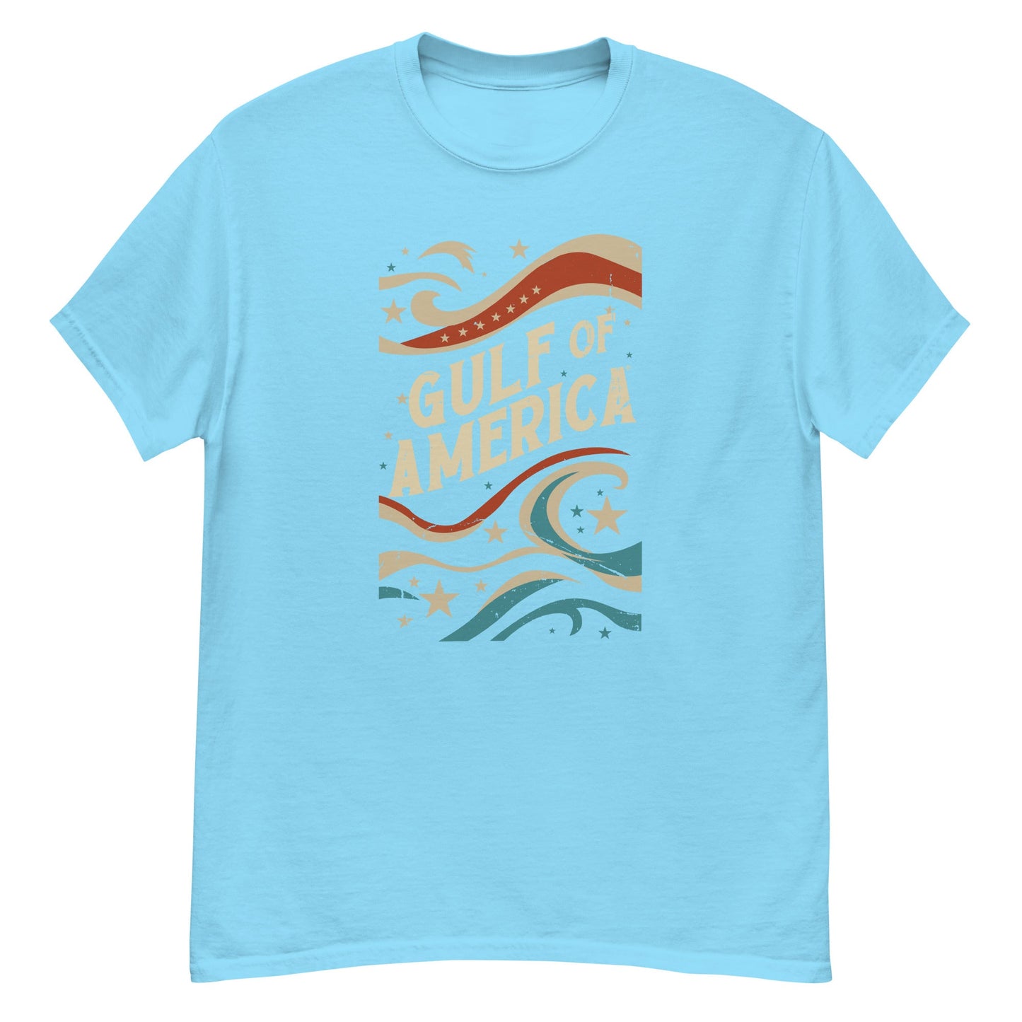 Gulf of America - Streamers and Stars Tee – Premium T Shirt - Summer - Beach - USA - Patriotic - 4th of July - Gulf of America®