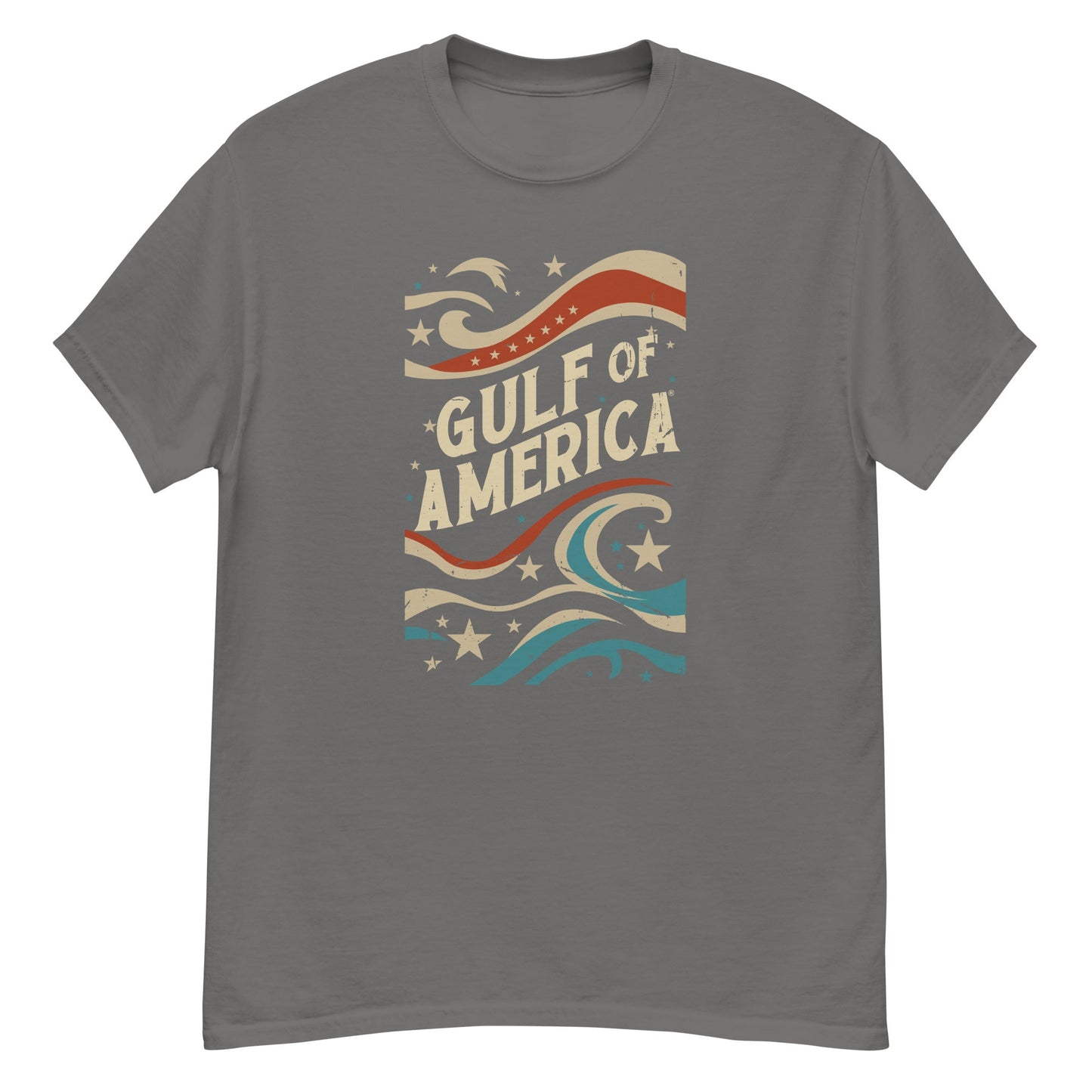 Gulf of America - Streamers and Stars Tee – Premium T Shirt - Summer - Beach - USA - Patriotic - 4th of July - Gulf of America®
