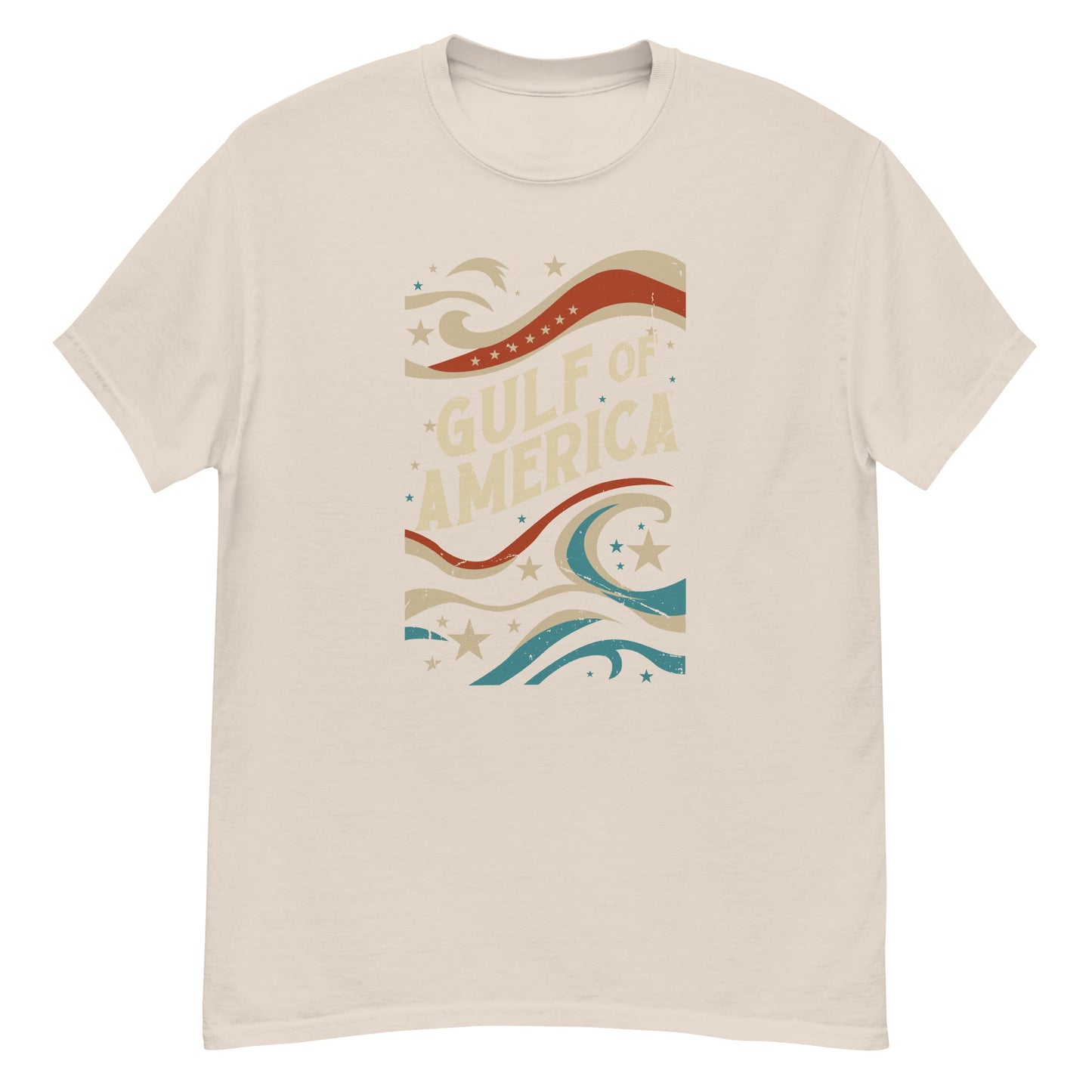 Gulf of America - Streamers and Stars Tee – Premium T Shirt - Summer - Beach - USA - Patriotic - 4th of July - Gulf of America®