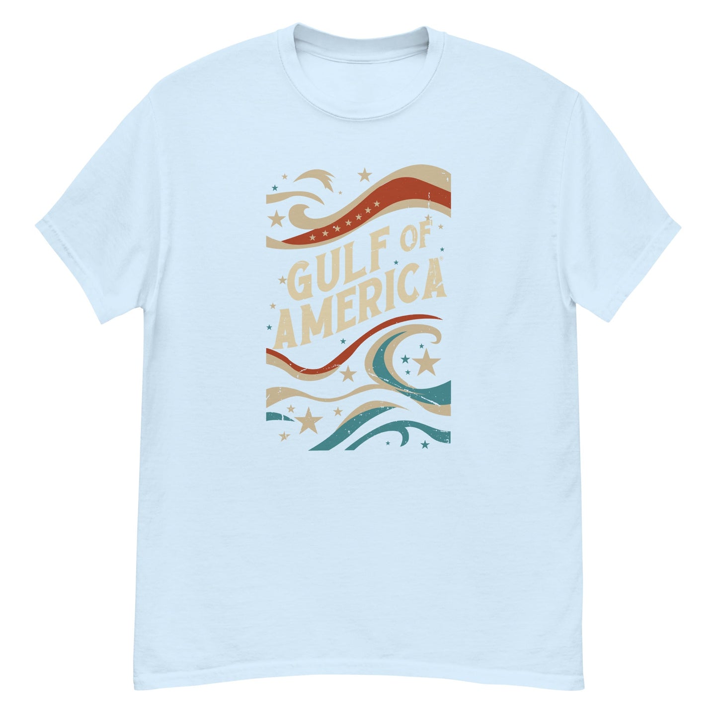 Gulf of America - Streamers and Stars Tee – Premium T Shirt - Summer - Beach - USA - Patriotic - 4th of July - Gulf of America®