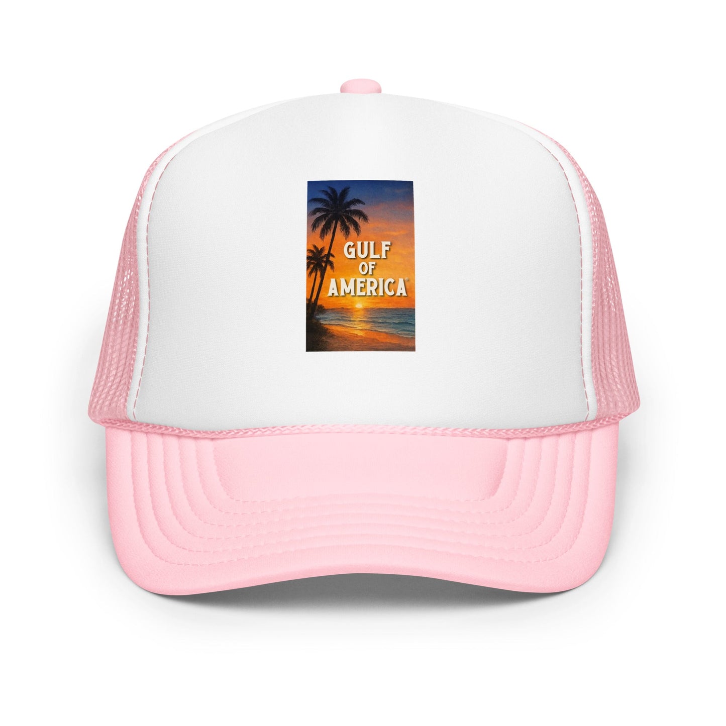 Gulf of America - Sunset Seconds Hat - Premium Foam Trucker Cap - Summer - Beach - USA - Patriotic - 4th of July - Gulf of America®