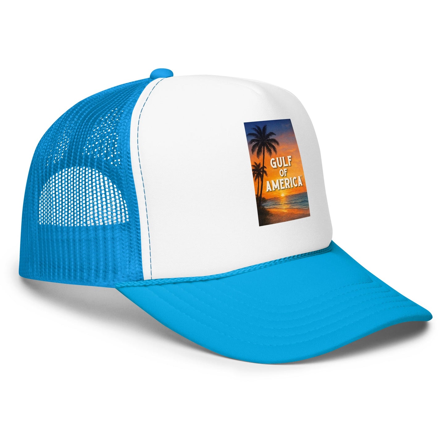 Gulf of America - Sunset Seconds Hat - Premium Foam Trucker Cap - Summer - Beach - USA - Patriotic - 4th of July - Gulf of America®