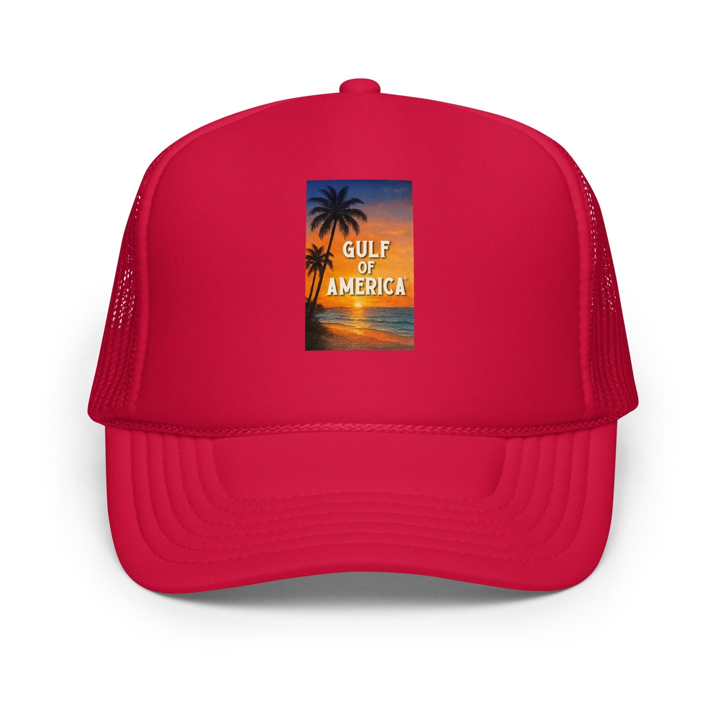 Gulf of America - Sunset Seconds Hat - Premium Foam Trucker Cap - Summer - Beach - USA - Patriotic - 4th of July - Gulf of America®