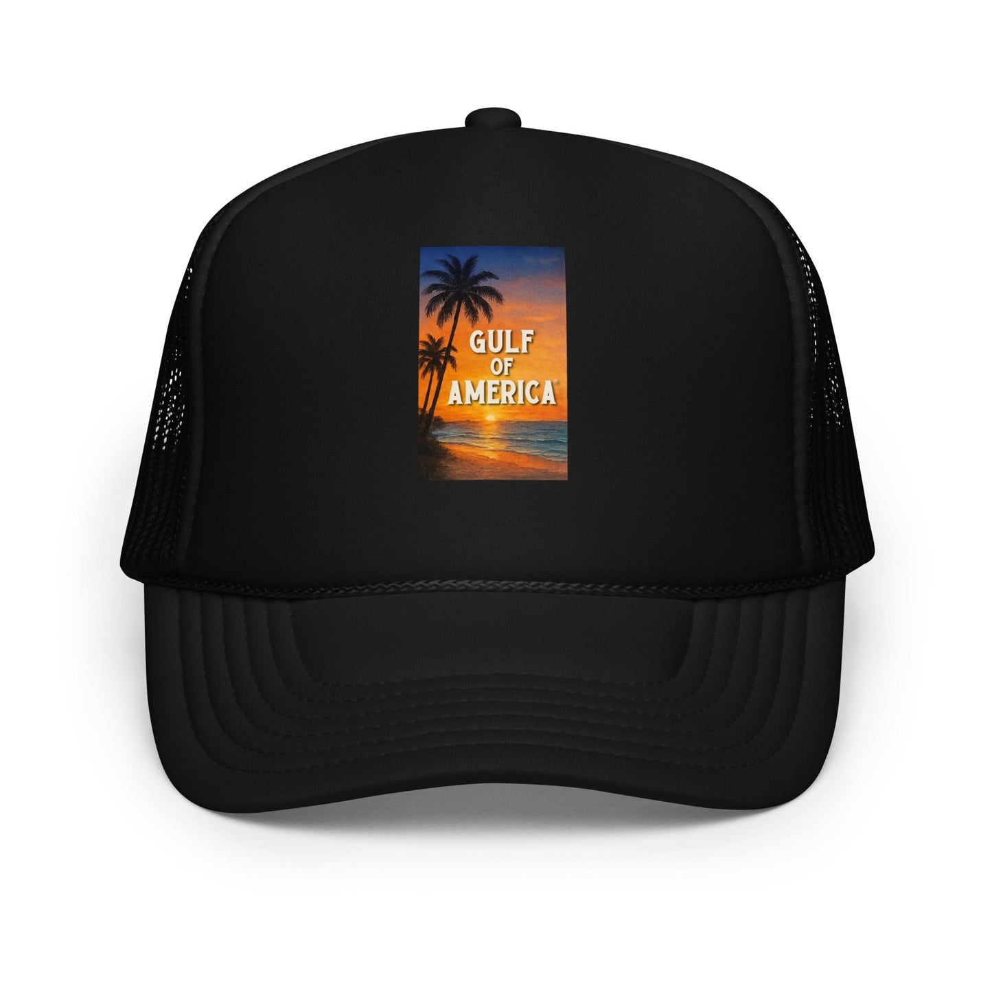 Gulf of America - Sunset Seconds Hat - Premium Foam Trucker Cap - Summer - Beach - USA - Patriotic - 4th of July - Gulf of America®
