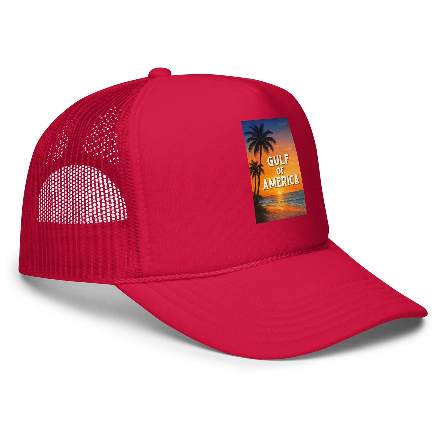 Gulf of America - Sunset Seconds Hat - Premium Foam Trucker Cap - Summer - Beach - USA - Patriotic - 4th of July - Gulf of America®