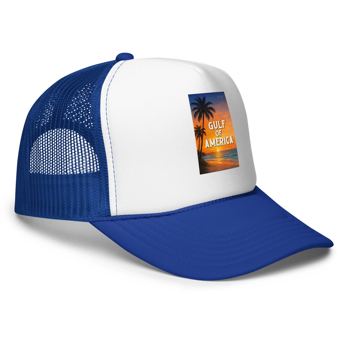 Gulf of America - Sunset Seconds Hat - Premium Foam Trucker Cap - Summer - Beach - USA - Patriotic - 4th of July - Gulf of America®