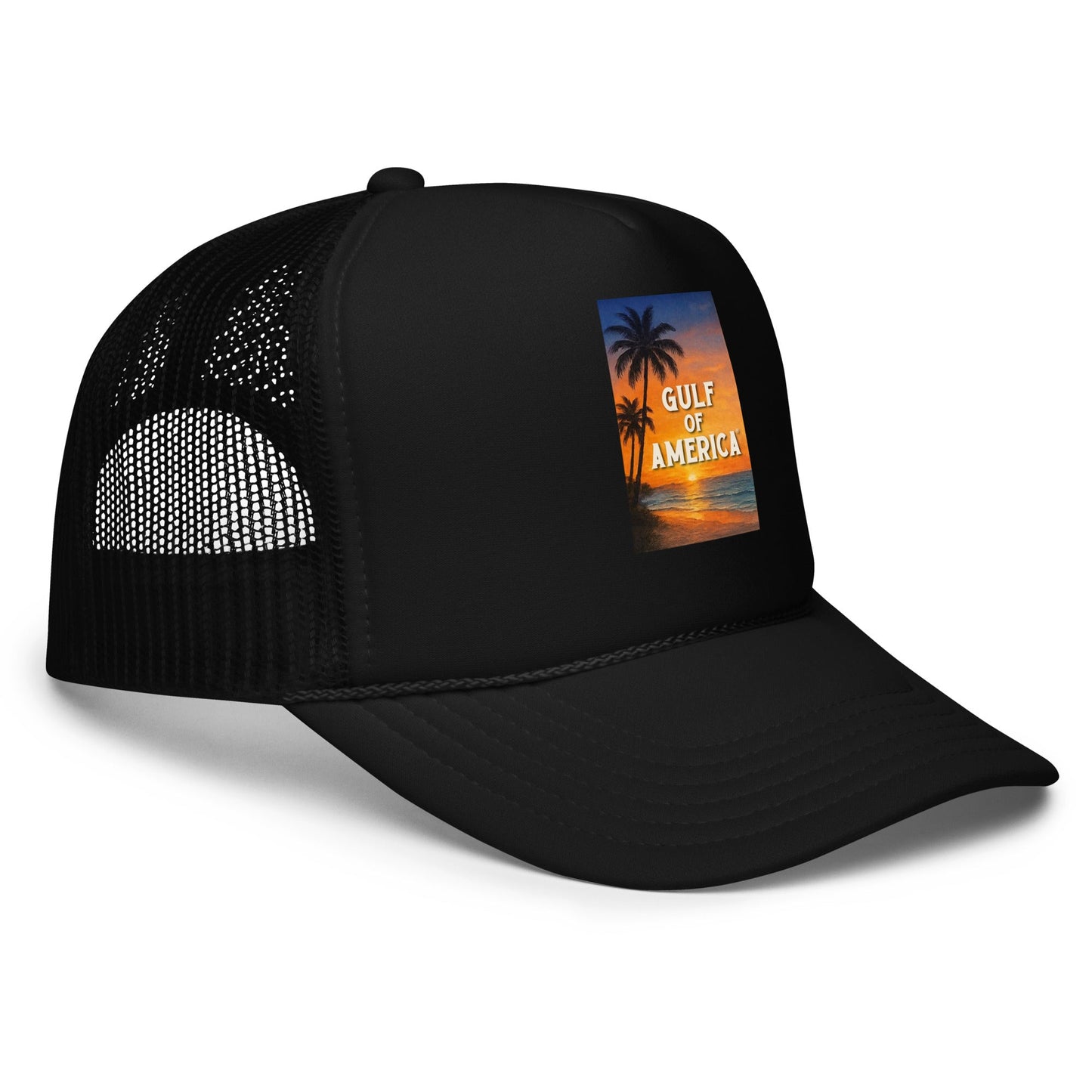 Gulf of America - Sunset Seconds Hat - Premium Foam Trucker Cap - Summer - Beach - USA - Patriotic - 4th of July - Gulf of America®