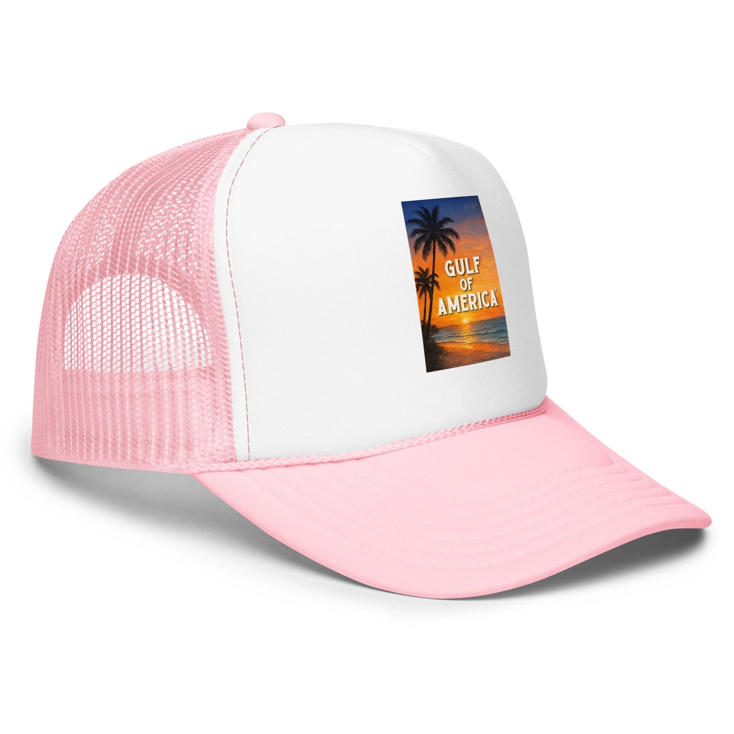 Gulf of America - Sunset Seconds Hat - Premium Foam Trucker Cap - Summer - Beach - USA - Patriotic - 4th of July - Gulf of America®