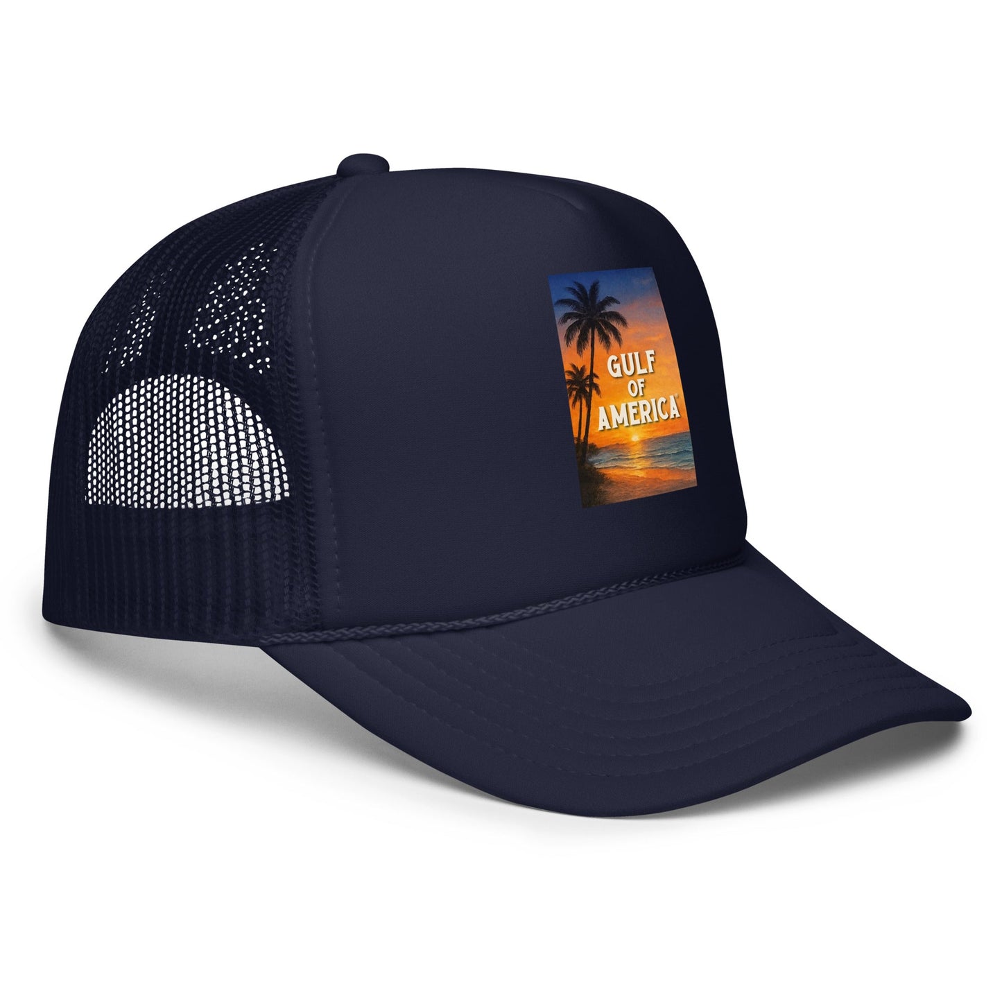 Gulf of America - Sunset Seconds Hat - Premium Foam Trucker Cap - Summer - Beach - USA - Patriotic - 4th of July - Gulf of America®
