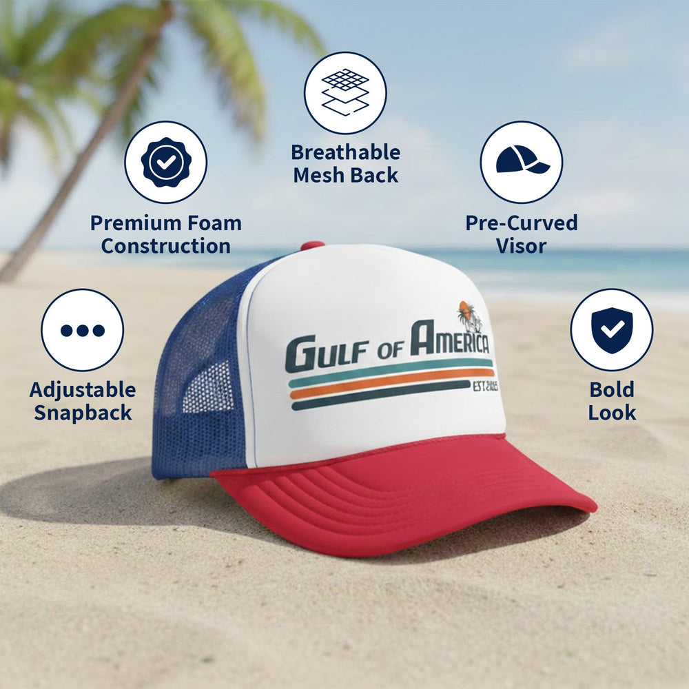 Gulf of America Trucker Hat – Patriotic Snapback Baseball Cap - Gulf of America®