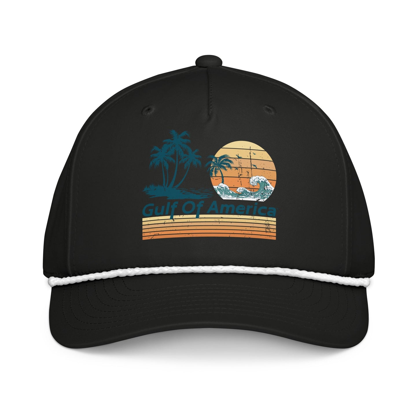 Gulf of America - Wavy Sunset Hat - Premium Classic Rope Cap - Summer - Beach - USA - Patriotic - 4th of July - Gulf of America®