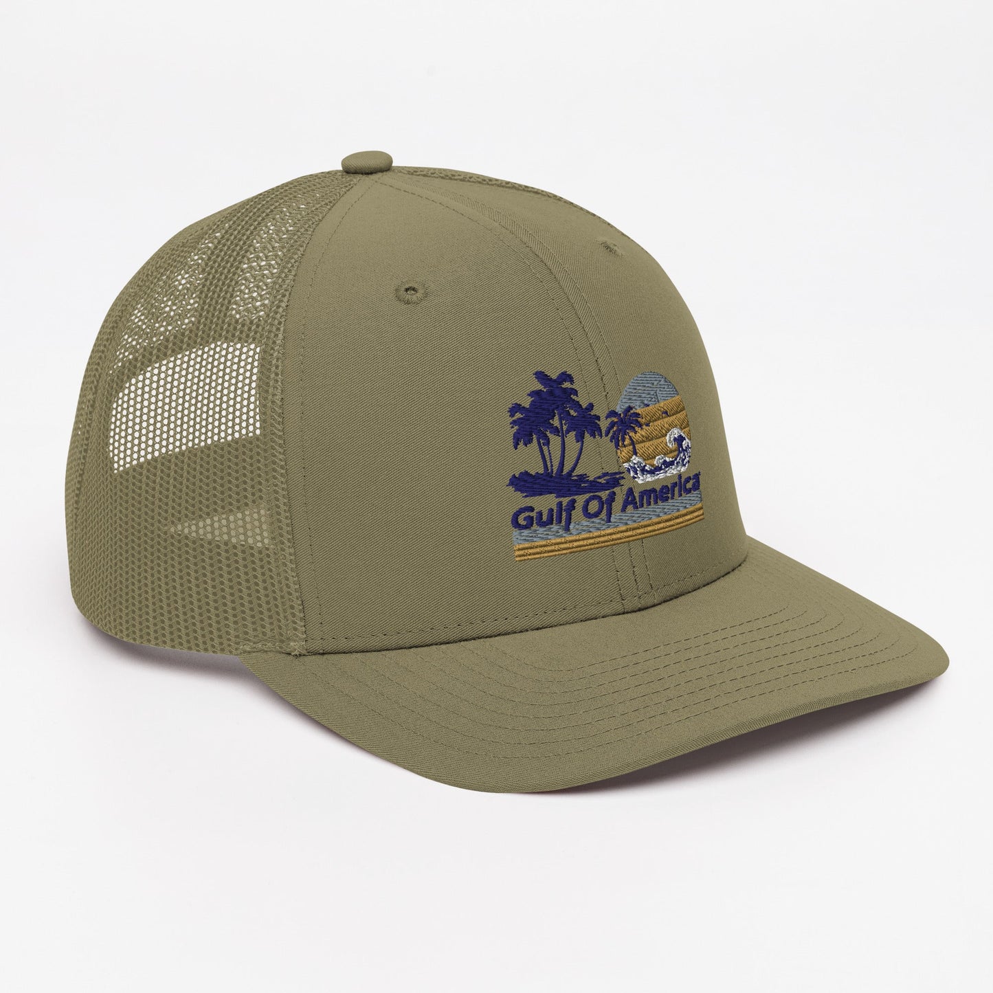 Gulf of America - Wavy Sunset Hat - Premium Modern Trucker Cap - Summer - Beach - USA - Patriotic - 4th of July - Gulf of America®