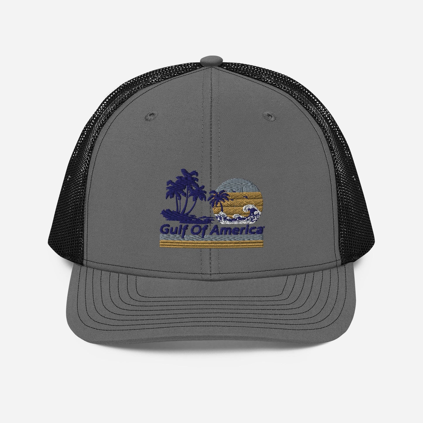 Gulf of America - Wavy Sunset Hat - Premium Modern Trucker Cap - Summer - Beach - USA - Patriotic - 4th of July - Gulf of America®