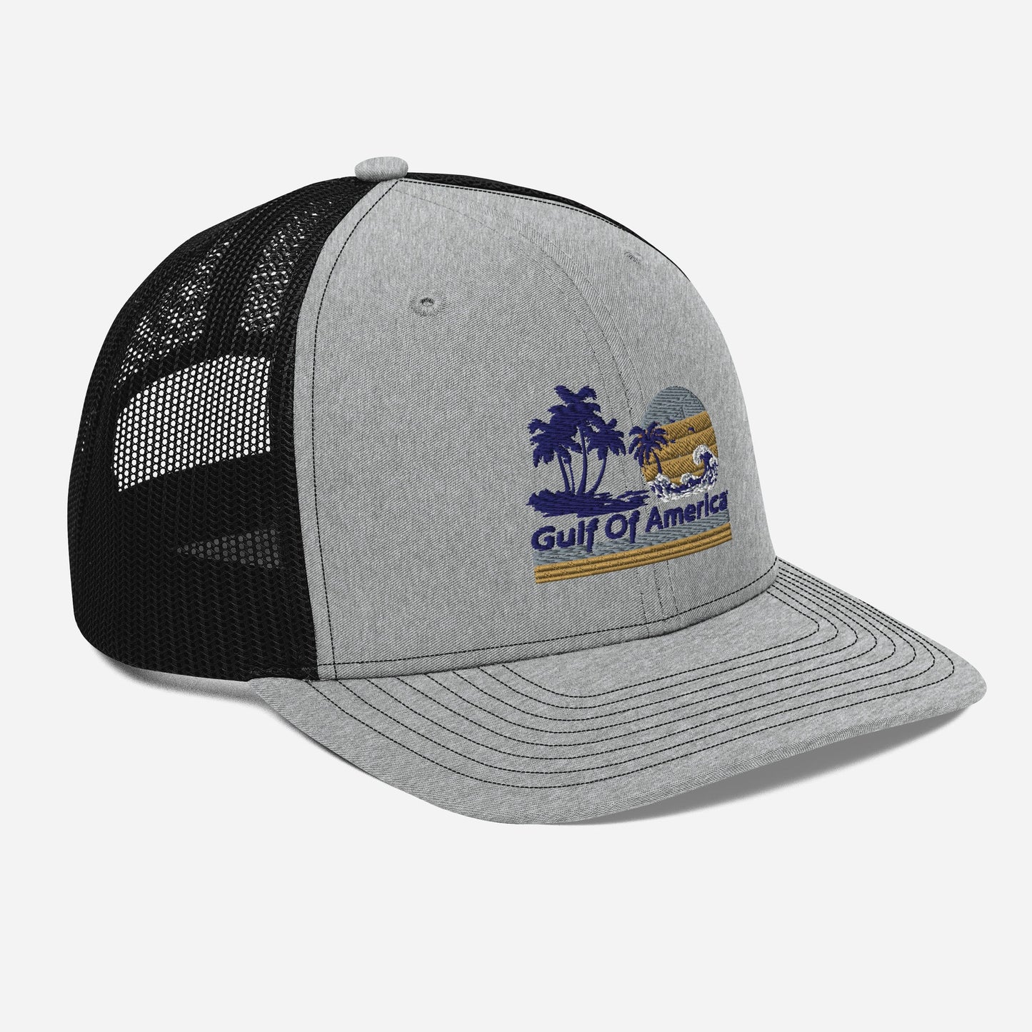 Gulf of America - Wavy Sunset Hat - Premium Modern Trucker Cap - Summer - Beach - USA - Patriotic - 4th of July - Gulf of America®