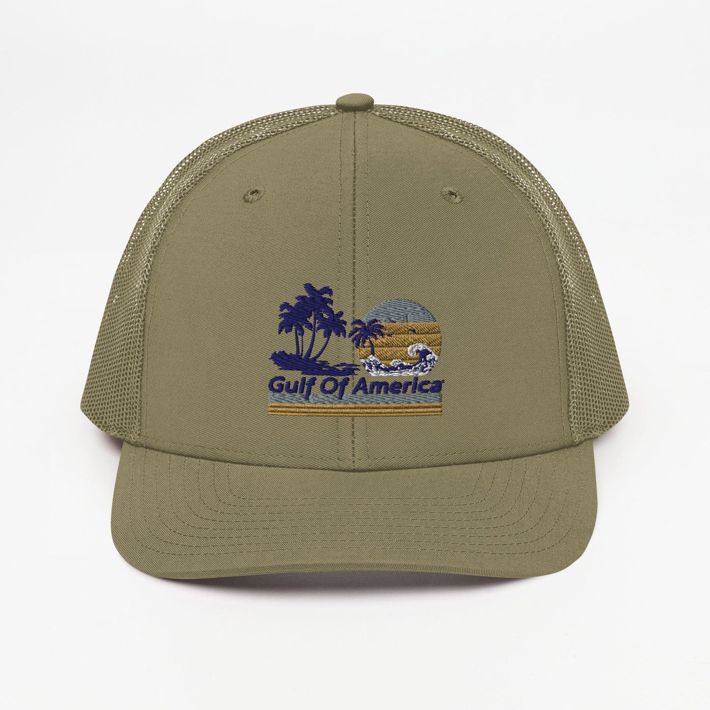 Gulf of America - Wavy Sunset Hat - Premium Modern Trucker Cap - Summer - Beach - USA - Patriotic - 4th of July - Gulf of America®