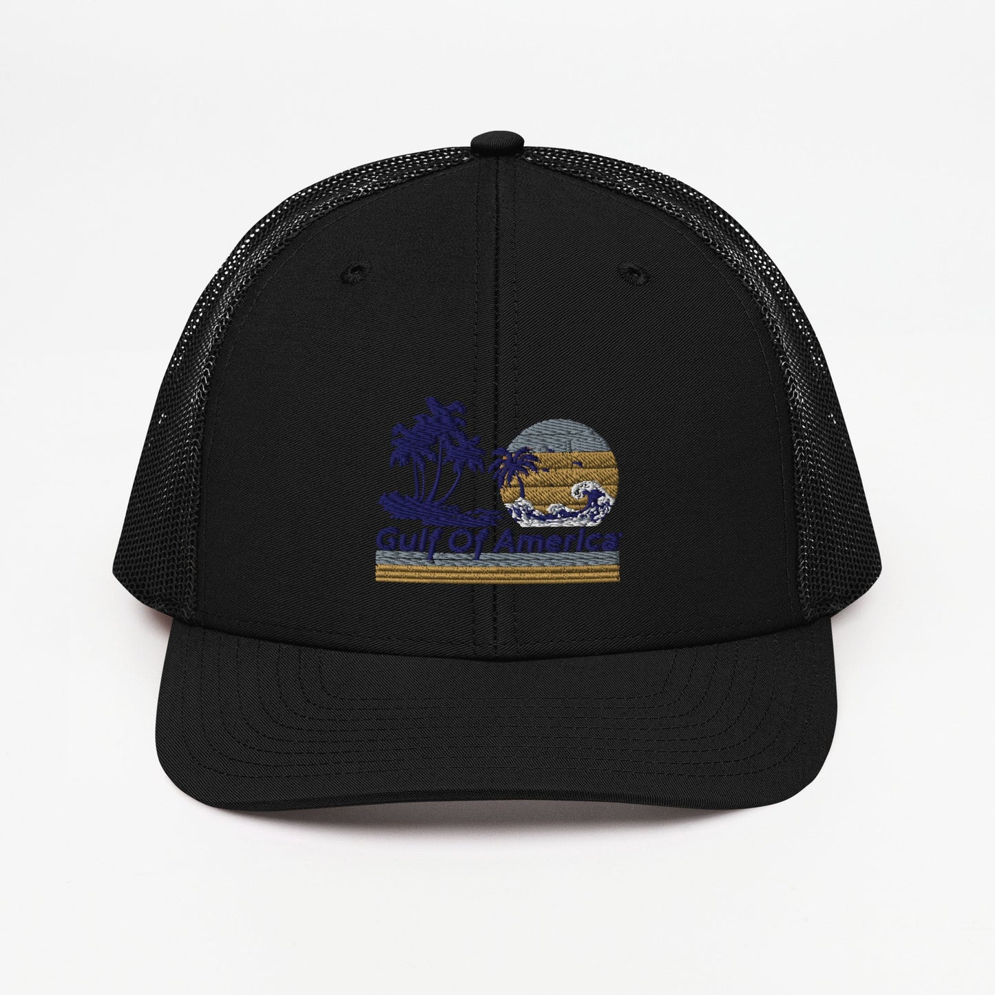 Gulf of America - Wavy Sunset Hat - Premium Modern Trucker Cap - Summer - Beach - USA - Patriotic - 4th of July - Gulf of America®