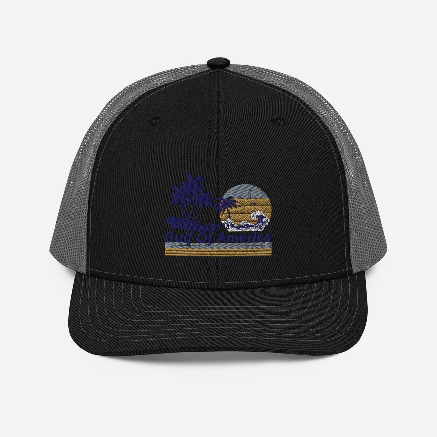Gulf of America - Wavy Sunset Hat - Premium Modern Trucker Cap - Summer - Beach - USA - Patriotic - 4th of July - Gulf of America®
