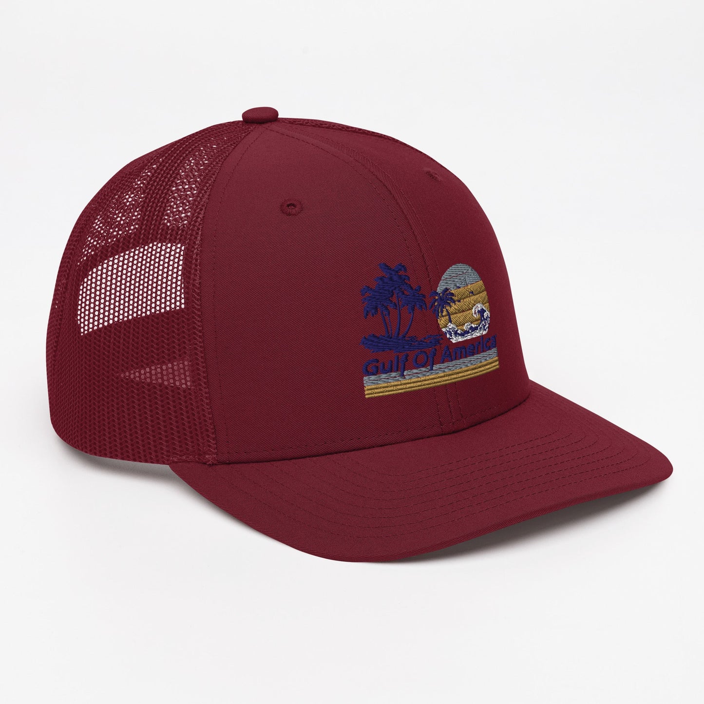 Gulf of America - Wavy Sunset Hat - Premium Modern Trucker Cap - Summer - Beach - USA - Patriotic - 4th of July - Gulf of America®