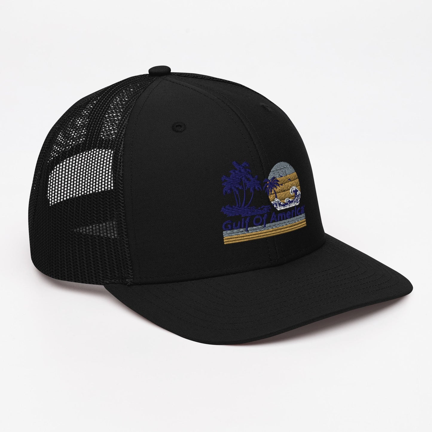 Gulf of America - Wavy Sunset Hat - Premium Modern Trucker Cap - Summer - Beach - USA - Patriotic - 4th of July - Gulf of America®