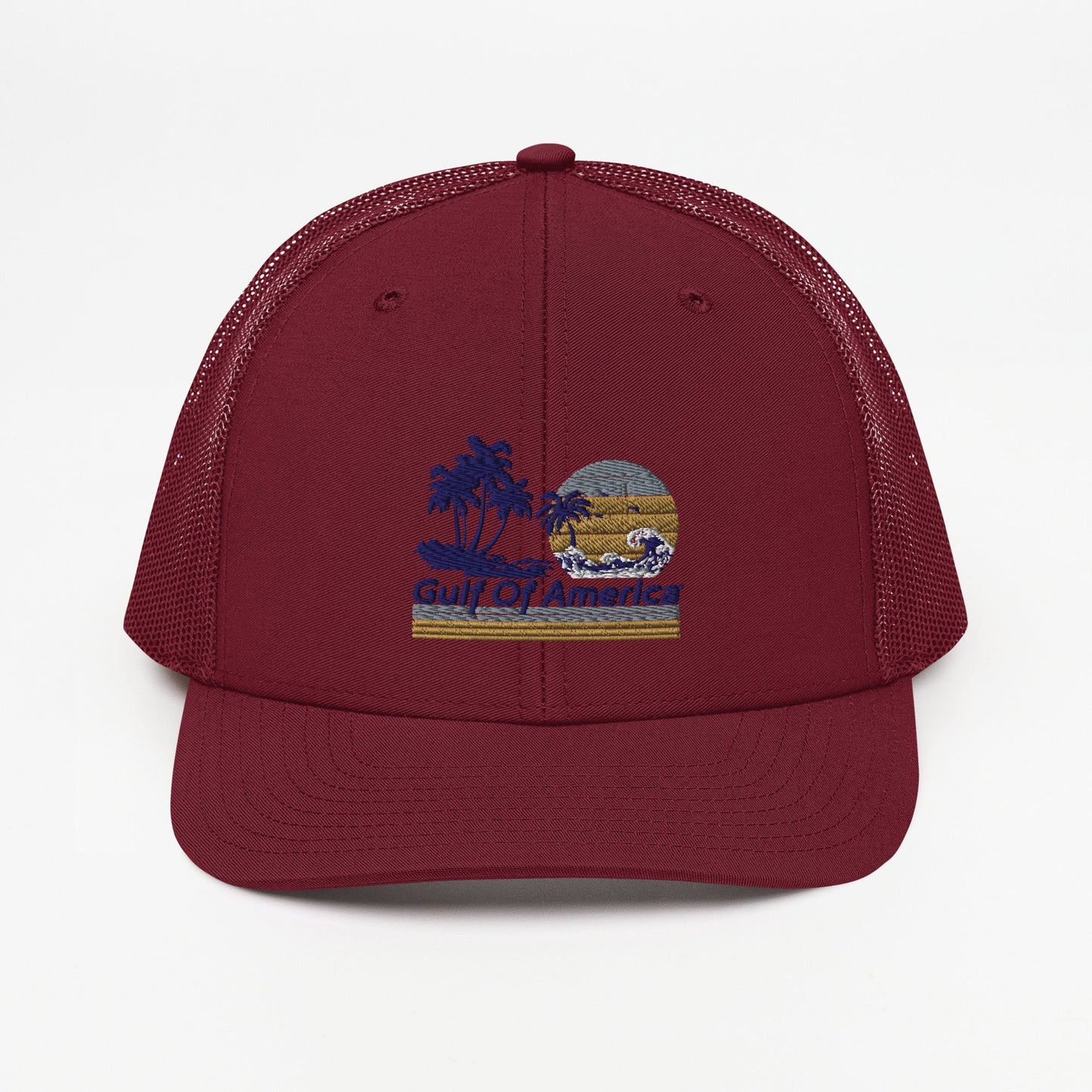 Gulf of America - Wavy Sunset Hat - Premium Modern Trucker Cap - Summer - Beach - USA - Patriotic - 4th of July - Gulf of America®