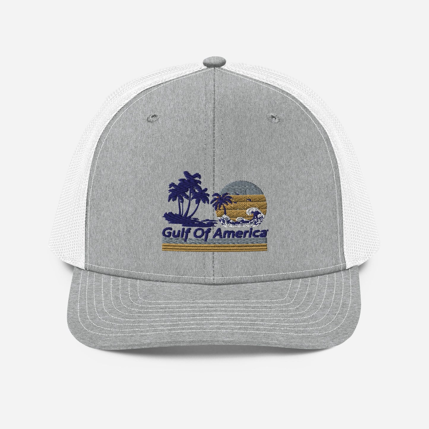 Gulf of America - Wavy Sunset Hat - Premium Modern Trucker Cap - Summer - Beach - USA - Patriotic - 4th of July - Gulf of America®