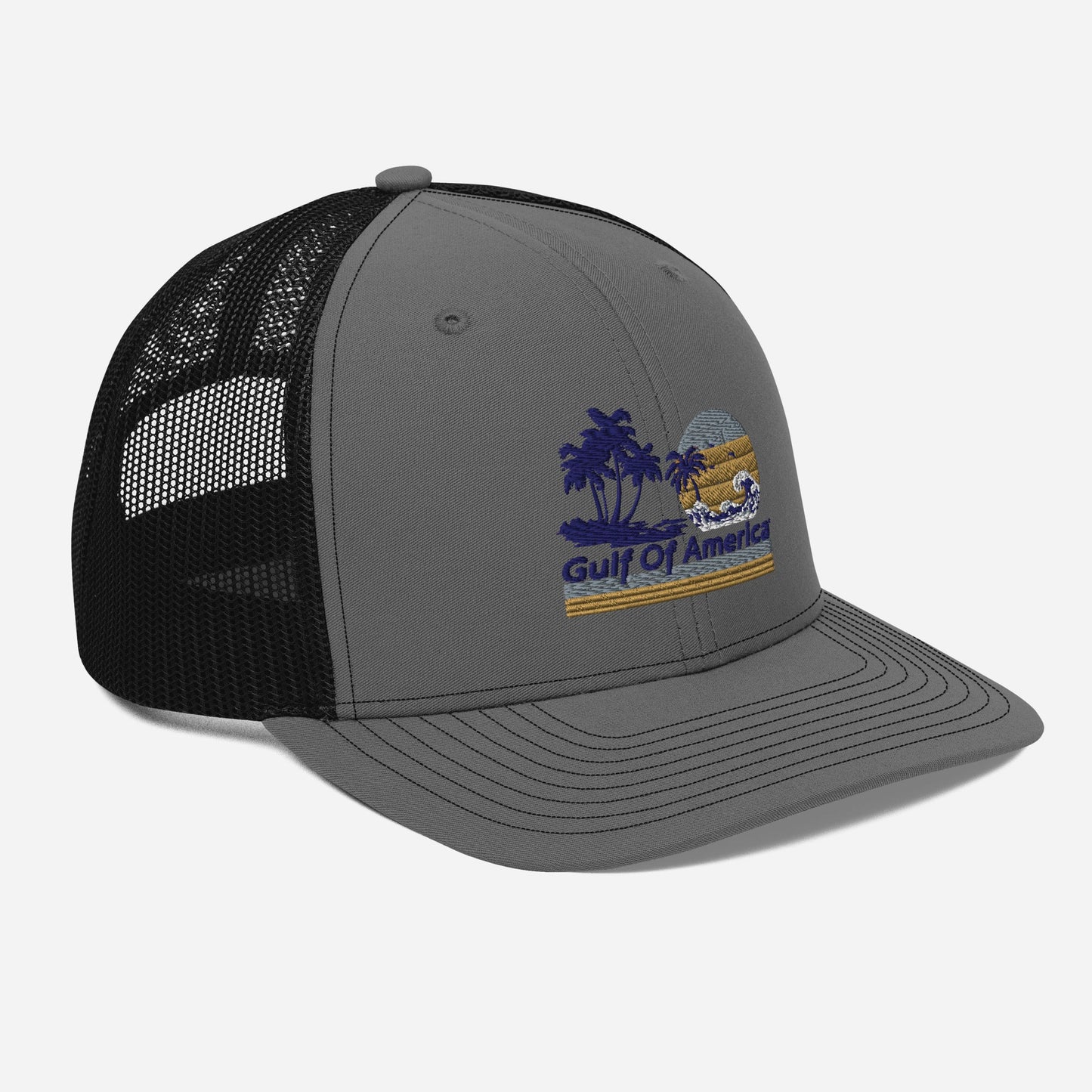 Gulf of America - Wavy Sunset Hat - Premium Modern Trucker Cap - Summer - Beach - USA - Patriotic - 4th of July - Gulf of America®