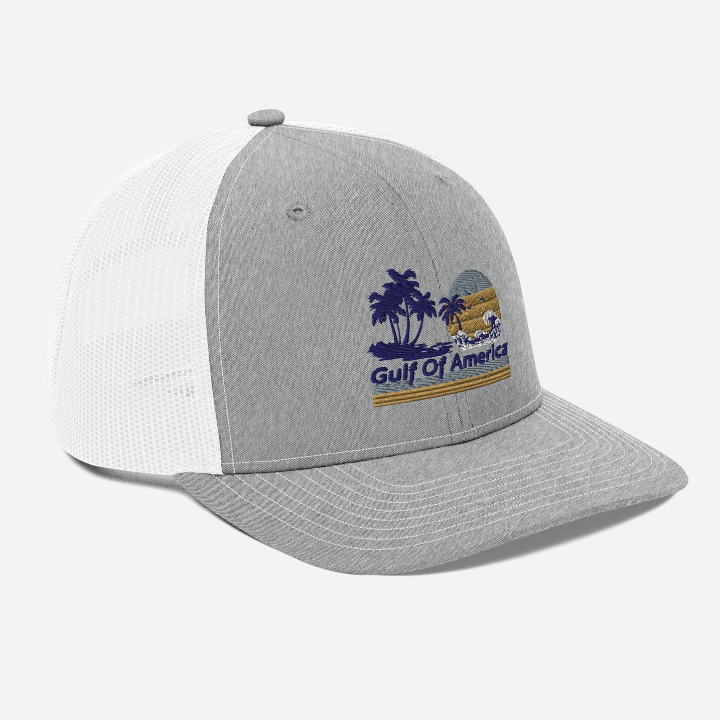 Gulf of America - Wavy Sunset Hat - Premium Modern Trucker Cap - Summer - Beach - USA - Patriotic - 4th of July - Gulf of America®