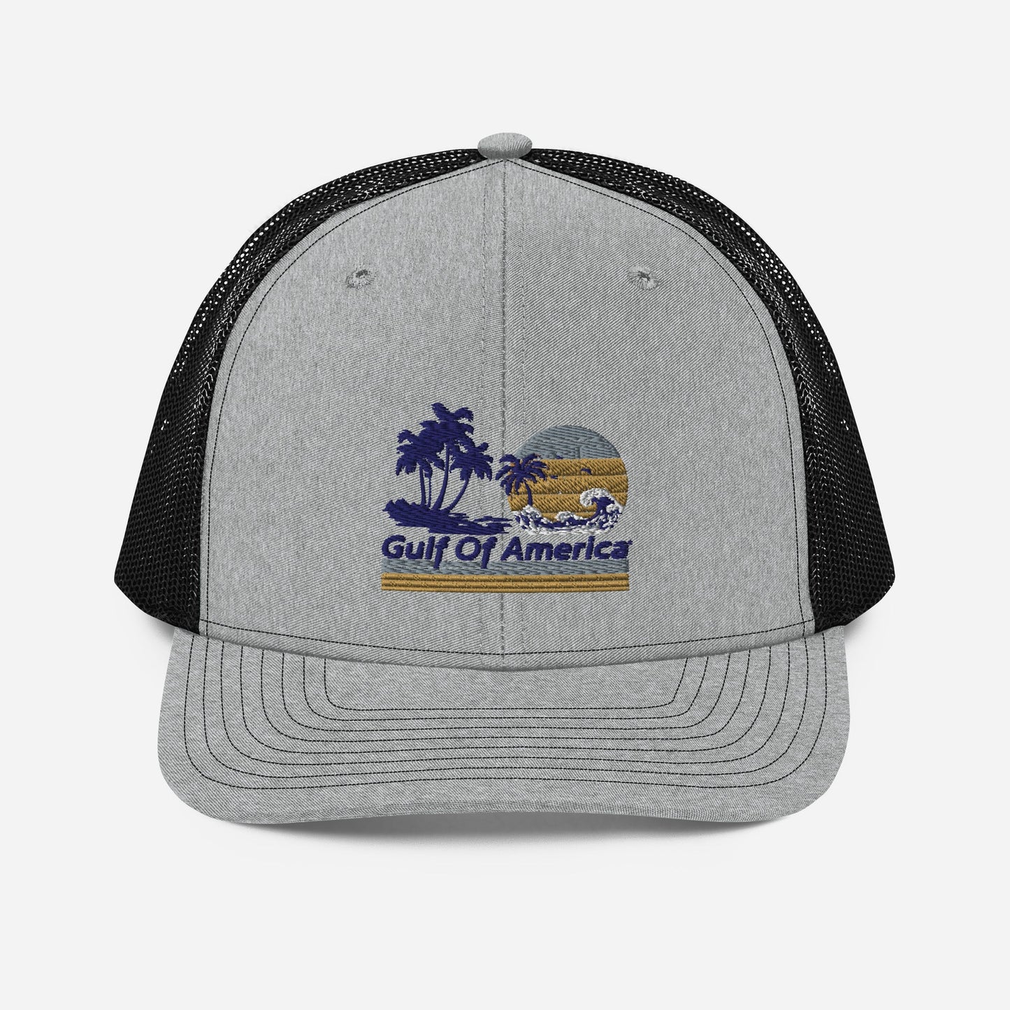 Gulf of America - Wavy Sunset Hat - Premium Modern Trucker Cap - Summer - Beach - USA - Patriotic - 4th of July - Gulf of America®