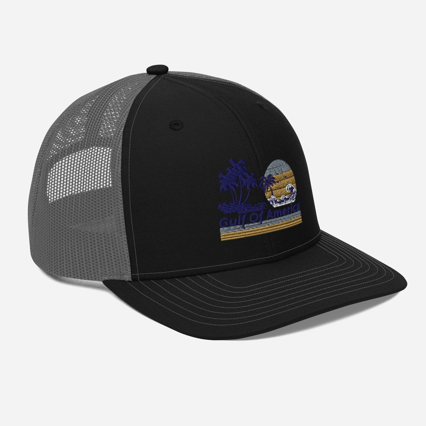 Gulf of America - Wavy Sunset Hat - Premium Modern Trucker Cap - Summer - Beach - USA - Patriotic - 4th of July - Gulf of America®