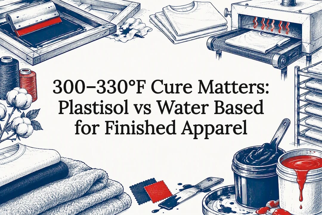 300–330°F Cure Matters: Plastisol vs Water Based for Finished Apparel - Gulf of America®