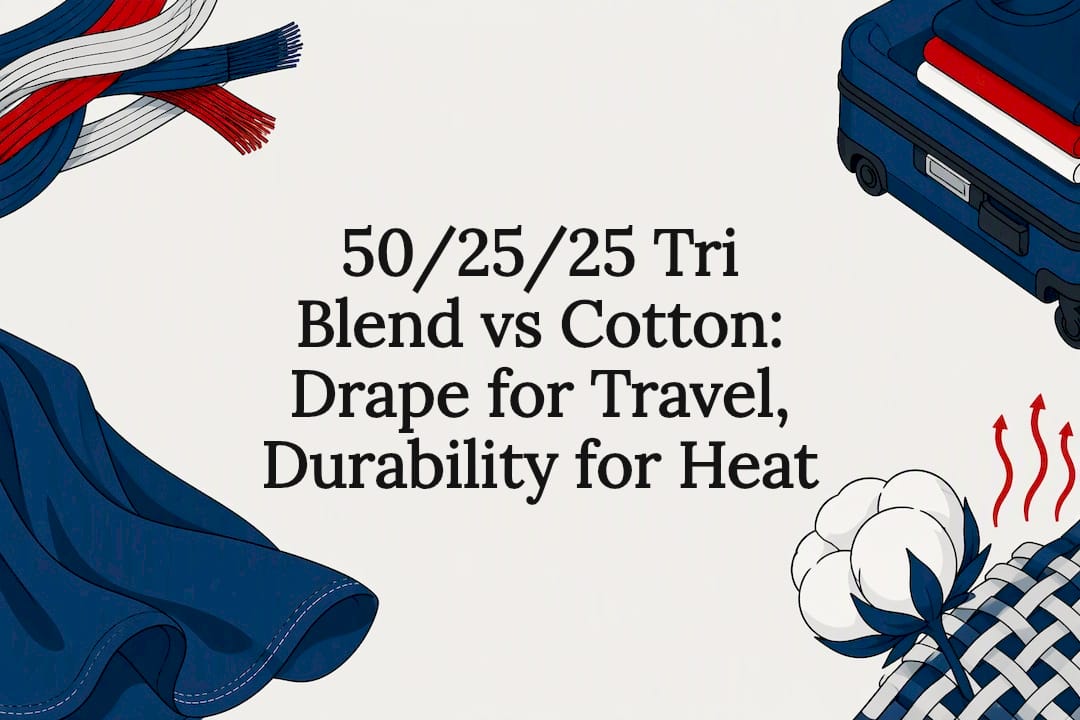 50/25/25 Tri Blend vs Cotton: Drape for Travel, Durability for Heat - Gulf of America®