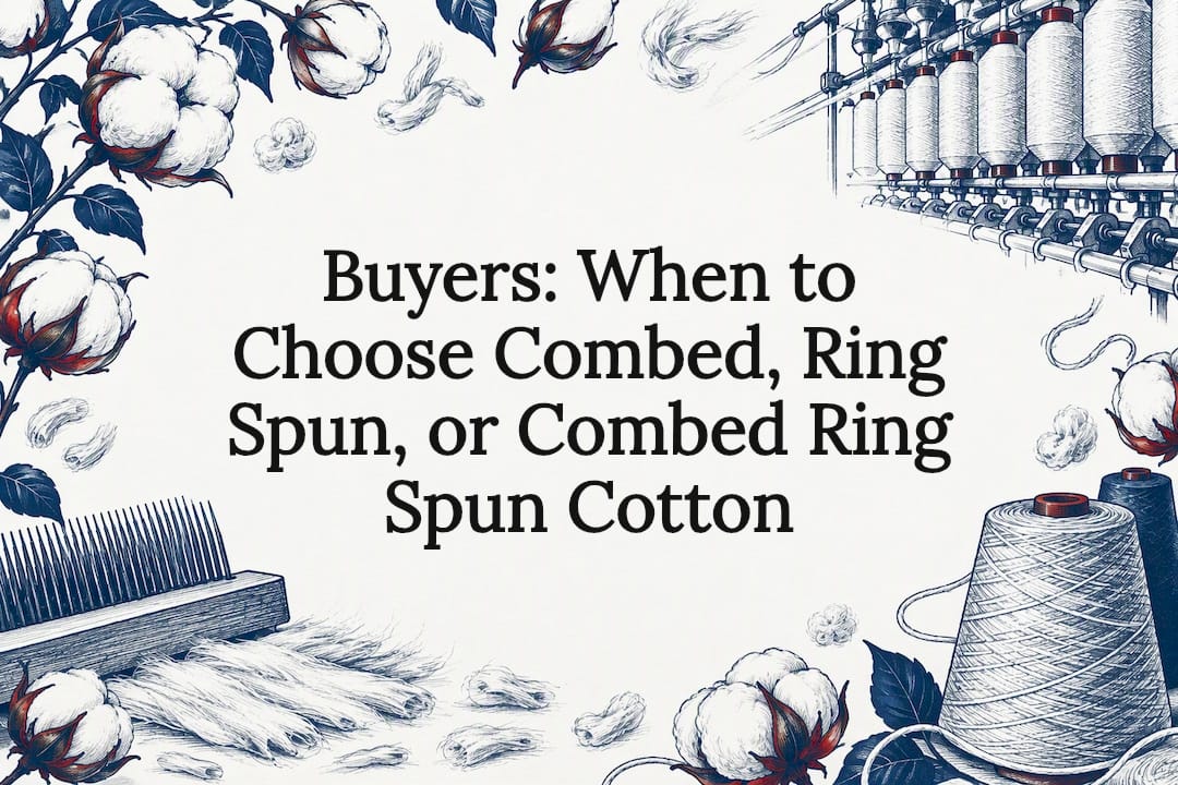 Buyers: When to Choose Combed, Ring Spun, or Combed Ring Spun Cotton - Gulf of America®