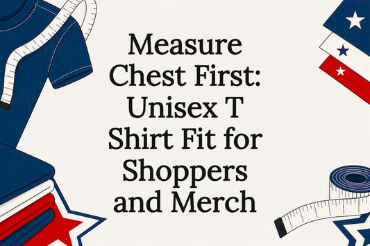 Measure Chest First: Unisex T Shirt Fit for Shoppers and Merch - Gulf of America®