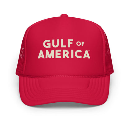 Gulf of America - Bold Message Hat - Premium Foam Trucker Cap - Summer - Beach - USA - Patriotic - 4th of July - Gulf of America®