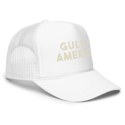 Gulf of America - Bold Message Hat - Premium Foam Trucker Cap - Summer - Beach - USA - Patriotic - 4th of July - Gulf of America®