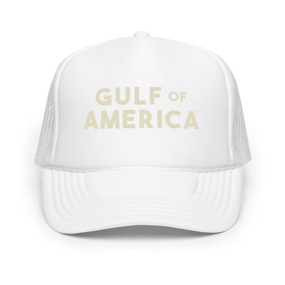 Gulf of America - Bold Message Hat - Premium Foam Trucker Cap - Summer - Beach - USA - Patriotic - 4th of July - Gulf of America®